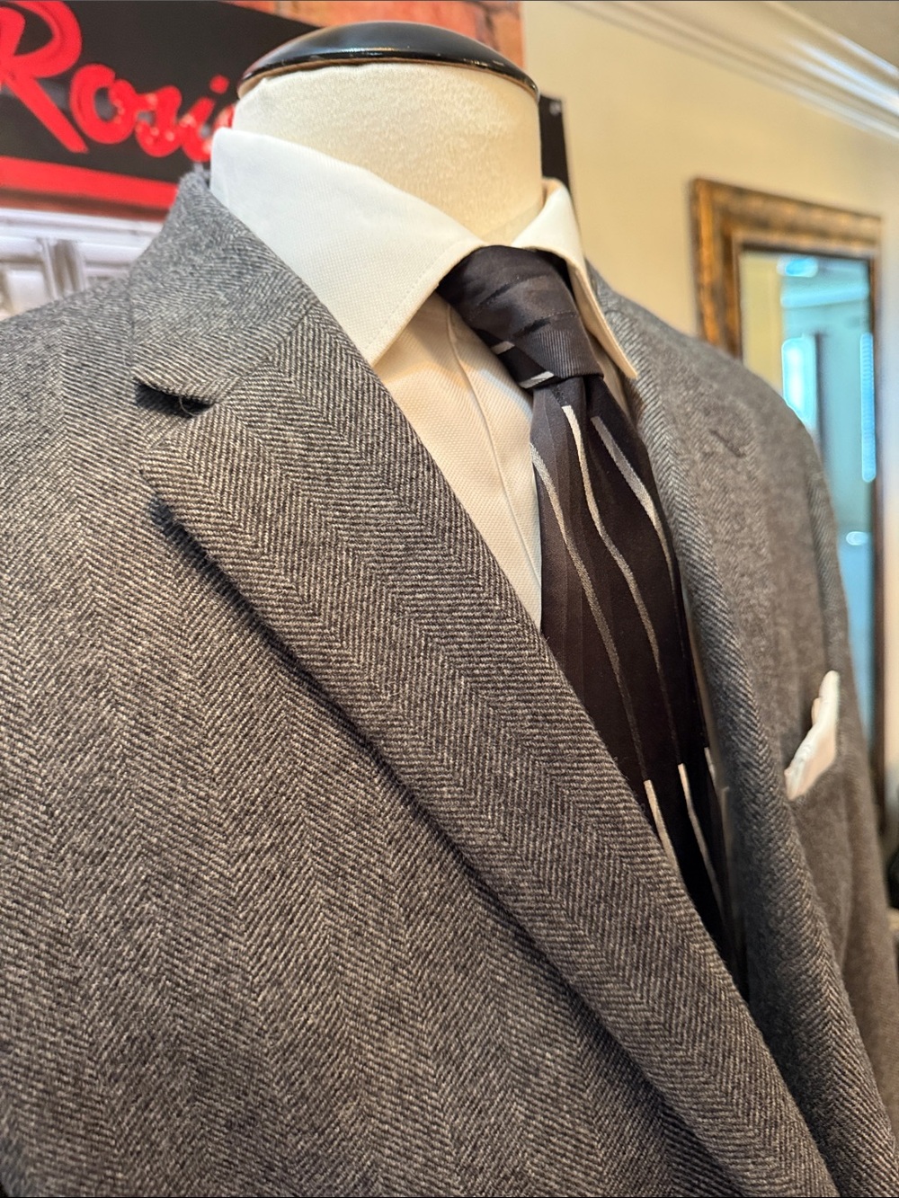 Lauren Ralph Lauren gray Herringbone Sport Coat - Picture 15 of 17